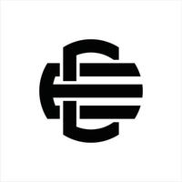 ce logotyp monogram design mall vektor