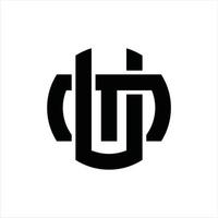 um logotyp monogram design mall vektor