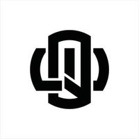 qw logotyp monogram design mall vektor