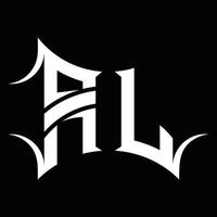 Al-Logo-Monogramm mit abstrakter Form-Design-Vorlage vektor