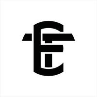 et-Logo-Monogramm-Design-Vorlage vektor