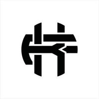 K F logotyp monogram design mall vektor