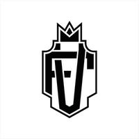 vf logotyp monogram design mall vektor