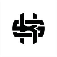 xs logotyp monogram design mall vektor