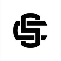 sc-Logo-Monogramm-Design-Vorlage vektor