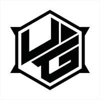 ug-Logo-Monogramm-Design-Vorlage vektor