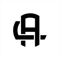 al logotyp monogram design mall vektor