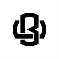 bu logotyp monogram design mall vektor