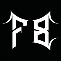 fb logotyp monogram med abstrakt form design mall vektor
