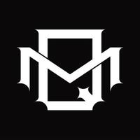 mq logotyp monogram med årgång överlappande länkad stil design mall vektor