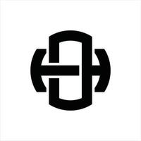 oh Logo-Monogramm-Design-Vorlage vektor