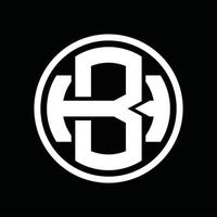 bh-Logo-Monogramm-Design-Vorlage vektor