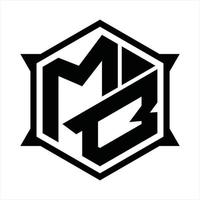 mb-Logo-Monogramm-Designvorlage vektor