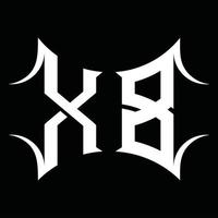 xb-Logo-Monogramm mit abstrakter Form-Design-Vorlage vektor
