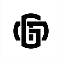 gm logotyp monogram design mall vektor