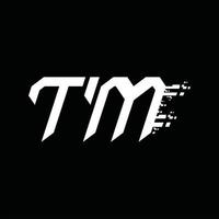 tm-Logo-Monogramm abstrakte Geschwindigkeitstechnologie-Designvorlage vektor