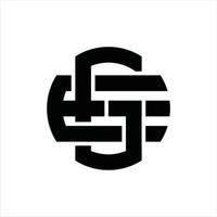 gE logotyp monogram design mall vektor