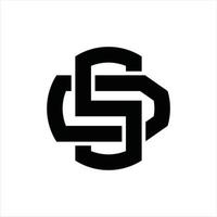 sd logotyp monogram design mall vektor