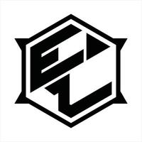 el-Logo-Monogramm-Design-Vorlage vektor