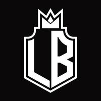 lb logotyp monogram design mall vektor