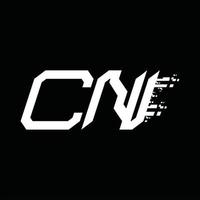 cn logotyp monogram abstrakt hastighet teknologi design mall vektor