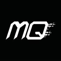 mq logotyp monogram abstrakt hastighet teknologi design mall vektor