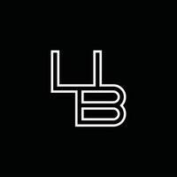 ub-Logo-Monogramm mit Linienstil-Designvorlage vektor