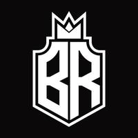 br logotyp monogram design mall vektor