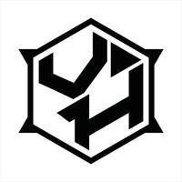 vh-Logo-Monogramm-Designvorlage vektor