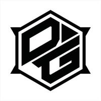 dg-Logo-Monogramm-Designvorlage vektor