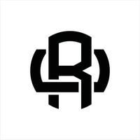 ru logotyp monogram design mall vektor