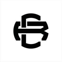 cr logotyp monogram design mall vektor