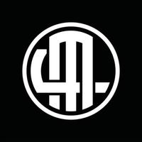 ml-Logo-Monogramm-Design-Vorlage vektor