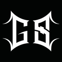 gs-Logo-Monogramm mit abstrakter Form-Design-Vorlage vektor