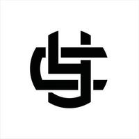 yc logotyp monogram design mall vektor