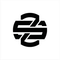 zs logotyp monogram design mall vektor