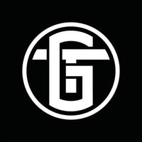 gt-Logo-Monogramm-Designvorlage vektor