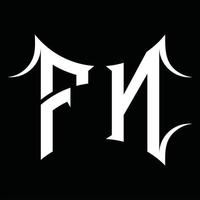 fn-Logo-Monogramm mit abstrakter Form-Design-Vorlage vektor