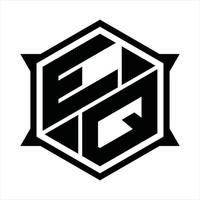 EQ-Logo-Monogramm-Designvorlage vektor