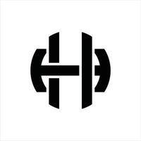hh-Logo-Monogramm-Designvorlage vektor