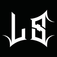 ls-Logo-Monogramm mit abstrakter Form-Design-Vorlage vektor