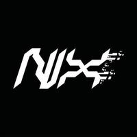 nx logotyp monogram abstrakt hastighet teknologi design mall vektor