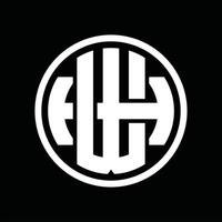 wh-Logo-Monogramm-Design-Vorlage vektor