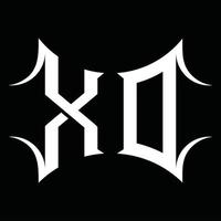 xd-Logo-Monogramm mit abstrakter Form-Design-Vorlage vektor