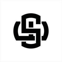 sw logotyp monogram design mall vektor