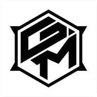gm-Logo-Monogramm-Design-Vorlage vektor