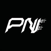 PN-Logo-Monogramm abstrakte Geschwindigkeitstechnologie-Designvorlage vektor