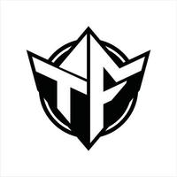 tf-Logo-Monogramm-Designvorlage vektor