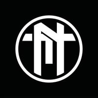 nt-Logo-Monogramm-Designvorlage vektor