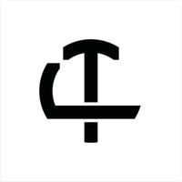 tl logotyp monogram design mall vektor